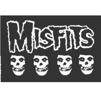 MISFITS - 4 Skulls - Back Patch
